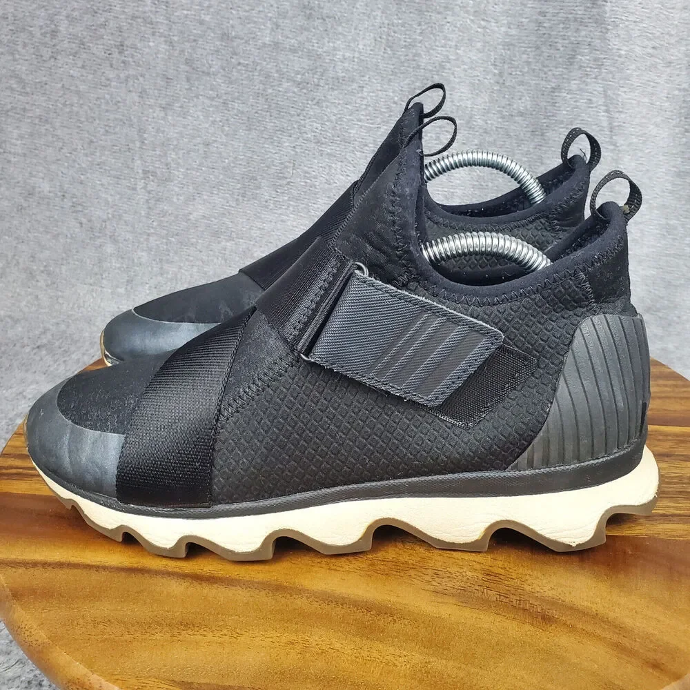 Sorel Kinetic Shoes Women's 10 Black Stretch Strap Low Top Athletic Sneakers